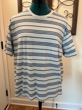 Madewell Blue White Striped Top Size Med